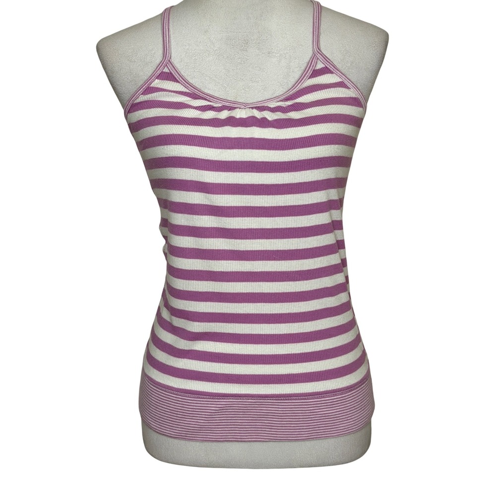 Vintage Y2K Pink Striped Cami Tank Top Shelf Bra Preppy Coquette Capsule Sweet S